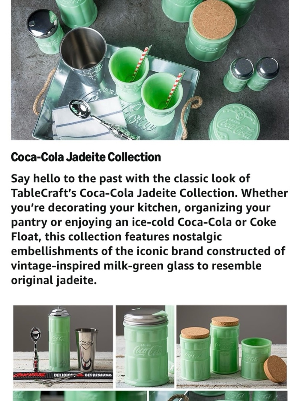 Coca Cola Jadeite 28 Ounce Canister - Picture 6 of 6